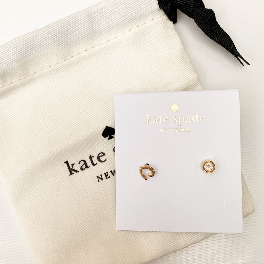 KATE SPADE Gold Plated Mismatch Stud Earrings